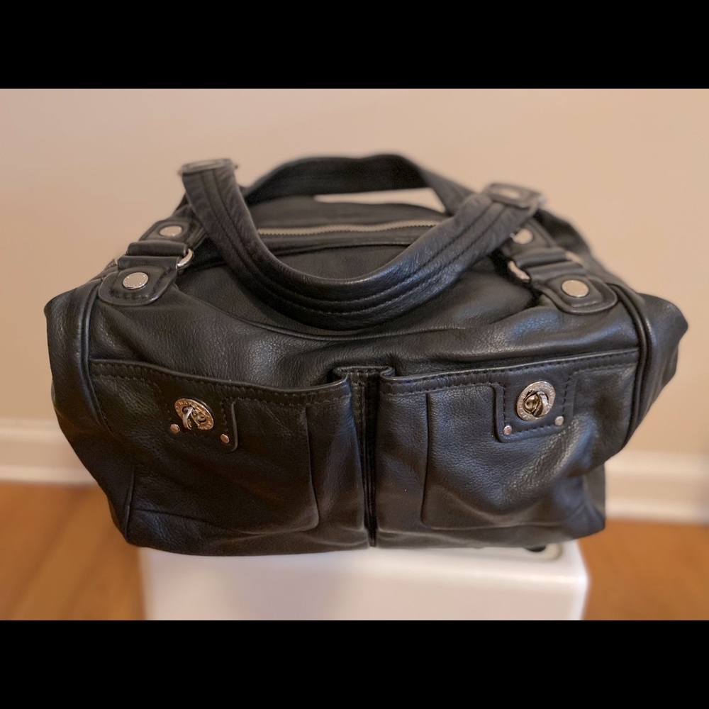 Marc Jacob double turnlock leather bag